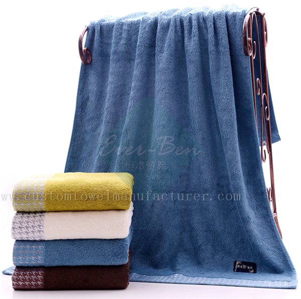 China EverBen Custom jacquard towels bulk wholesale ISO Audit Bamboo Towels Factory